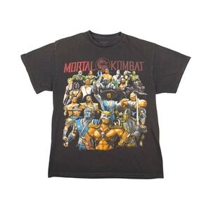 Y2K Mortal Kombat Men's Large Black Graphic Video Game Character T-Shirt 2007
